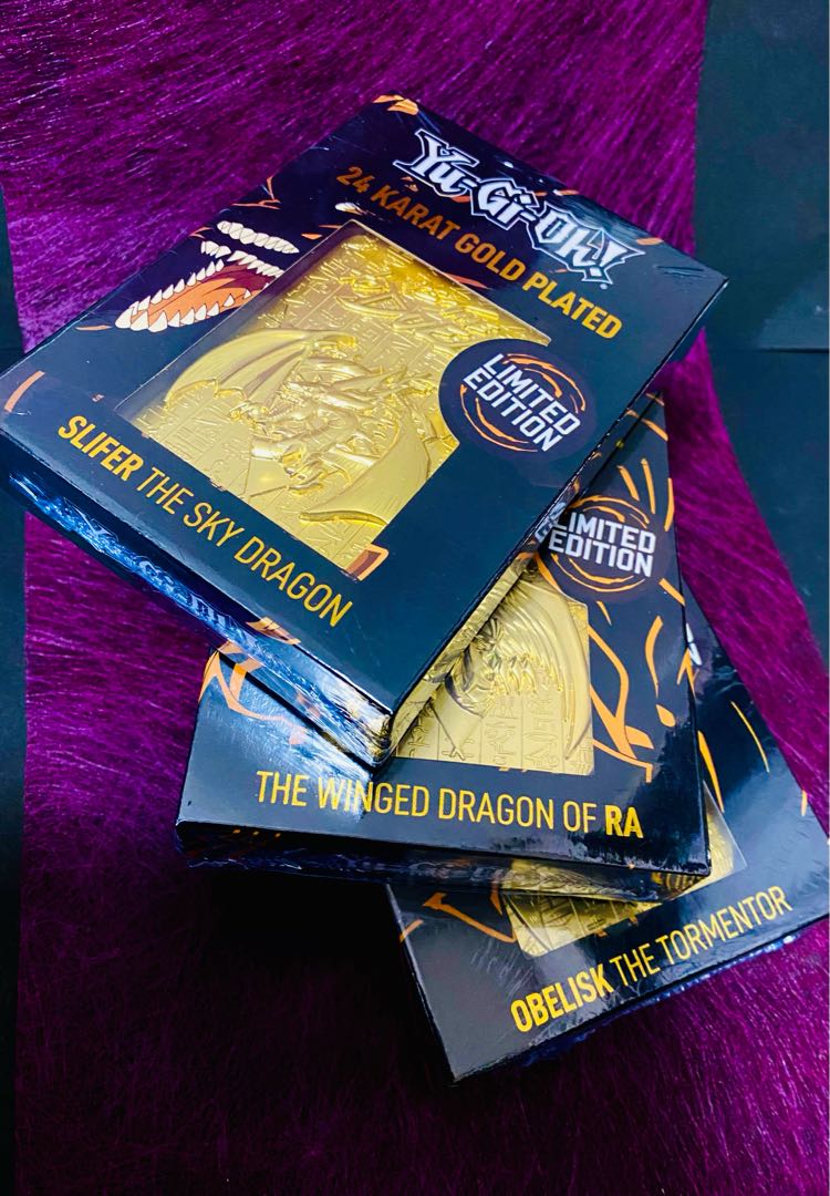 遊戯王 三幻神 24K金メッキ 金属製カード 未開封 3種セット