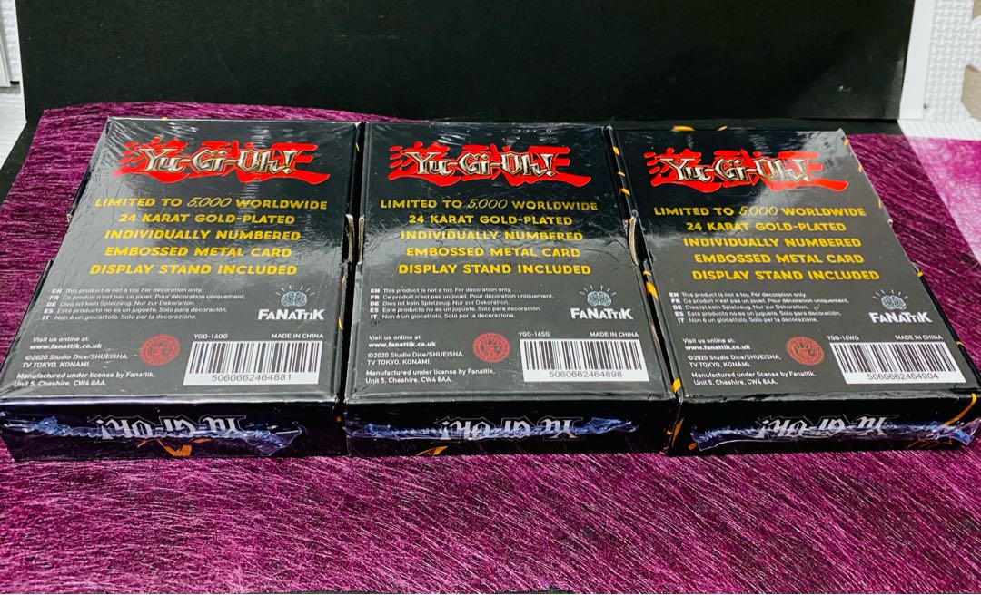 【5000個限定】遊戯王英語版 三幻神 24Kメッキ金属製カード