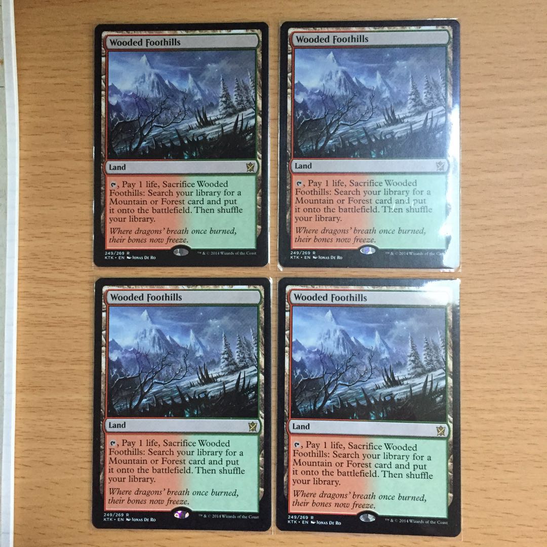 樹木茂る山麓 4枚 mtg kei様取り置き