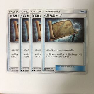 Fossil Excavation Map, set of 4, fossil excavation site