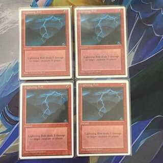 MTG "4ED" Lightning Bolt/Lightning Bolt English Set of 4