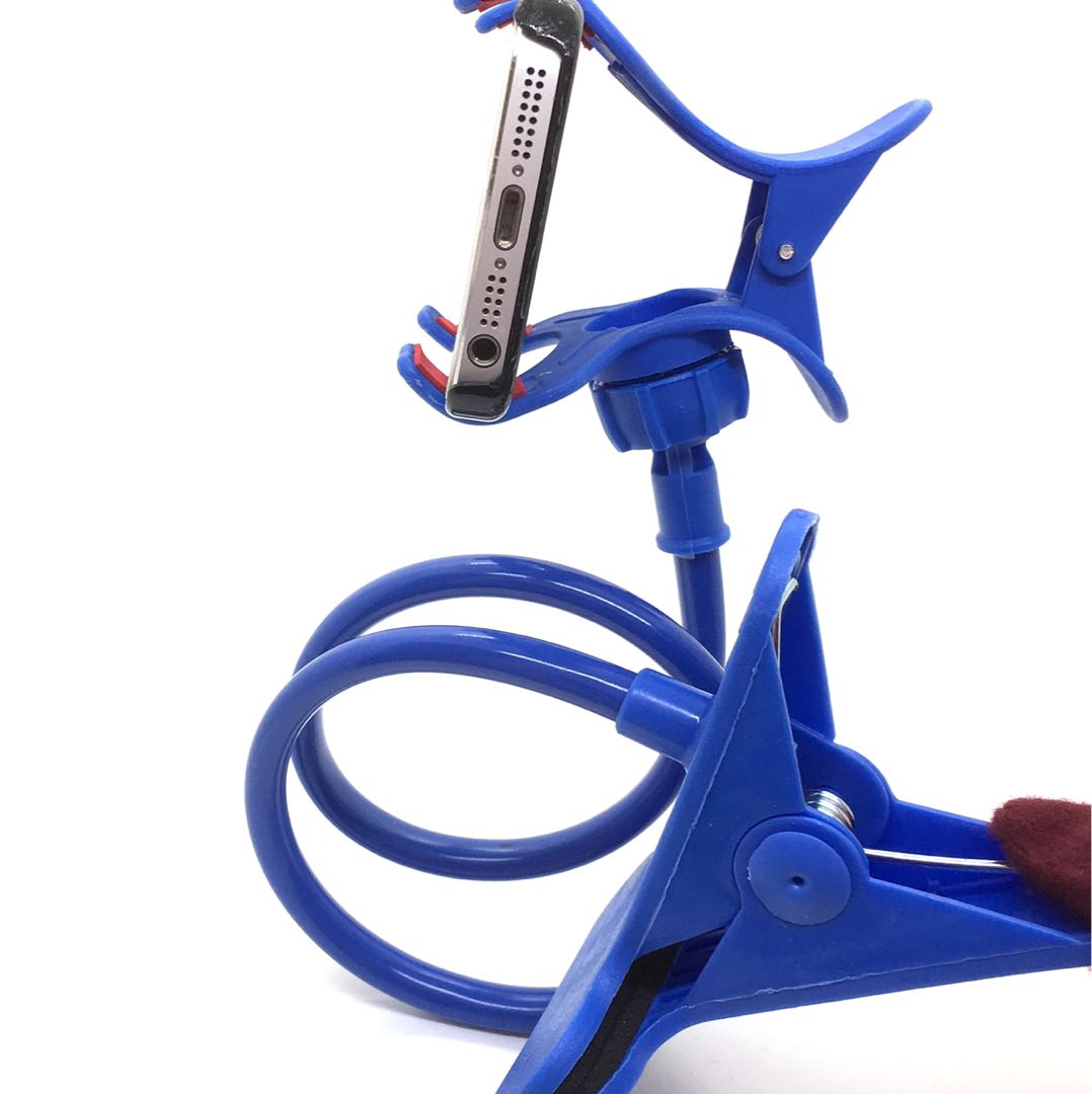 スマホ用 フレキシブルアーム スタンド ホワイト スマホホルダー 曲がるスタンド