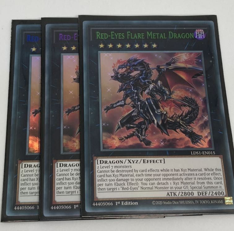 真紅眼の鋼炎竜　英語版　EU版　3色　グリーンパープルブルー