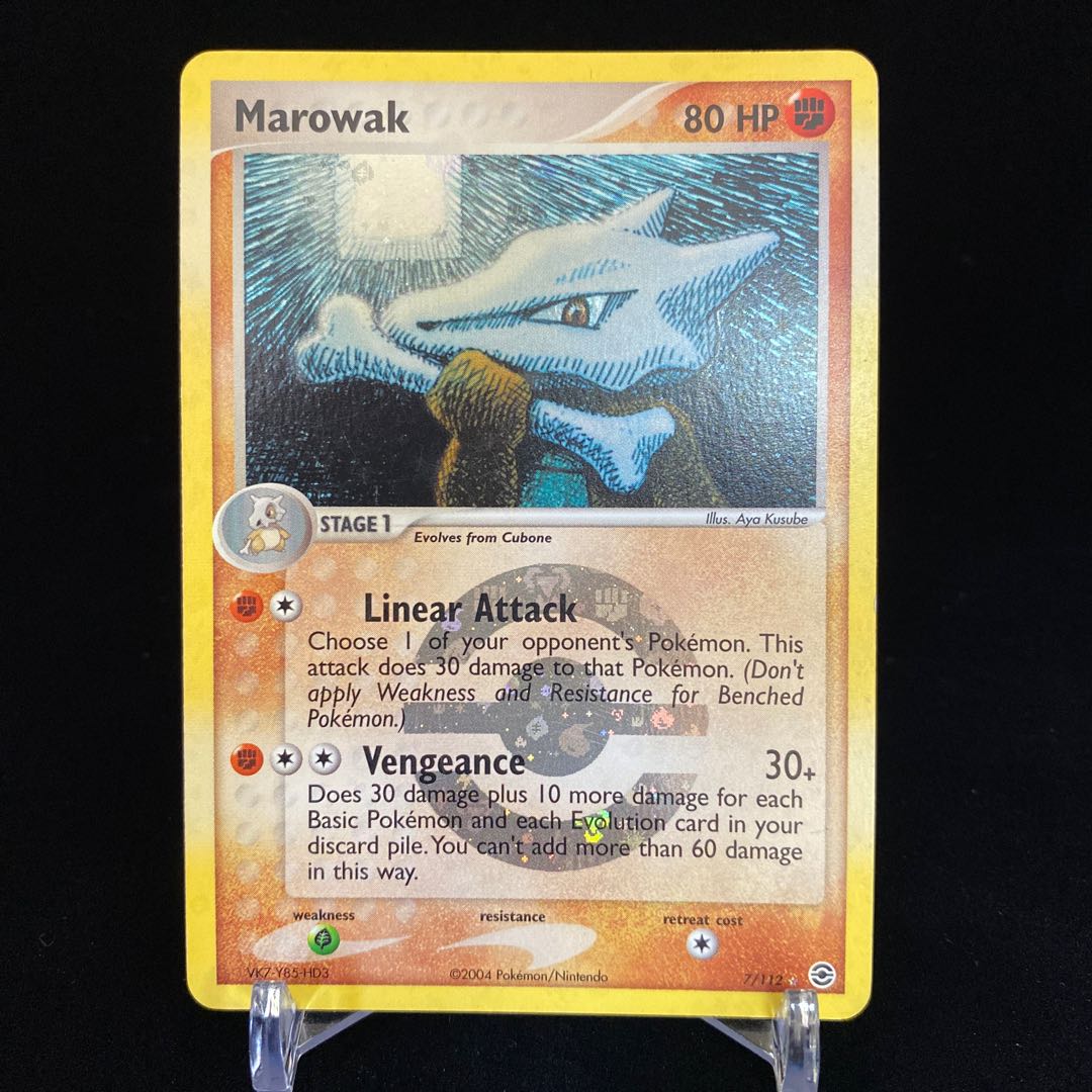 Marowak glitter, holo, foil, English version Marowak
