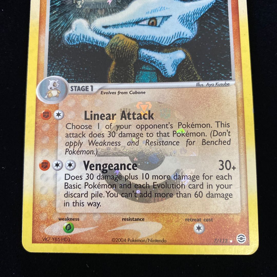 Marowak glitter, holo, foil, English version Marowak