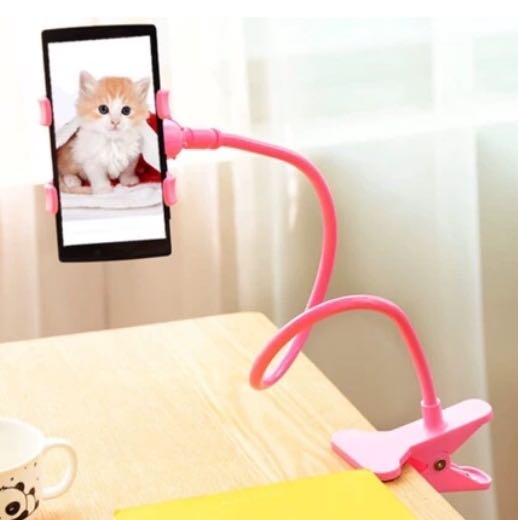 スマホ用 フレキシブルアーム スタンド イエロー スマホホルダー 曲がるスタンド