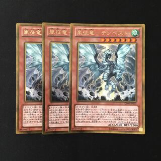 e114 嵐征竜-テンペスト ゴールドレア 3枚セット 遊戯王 トレトレ