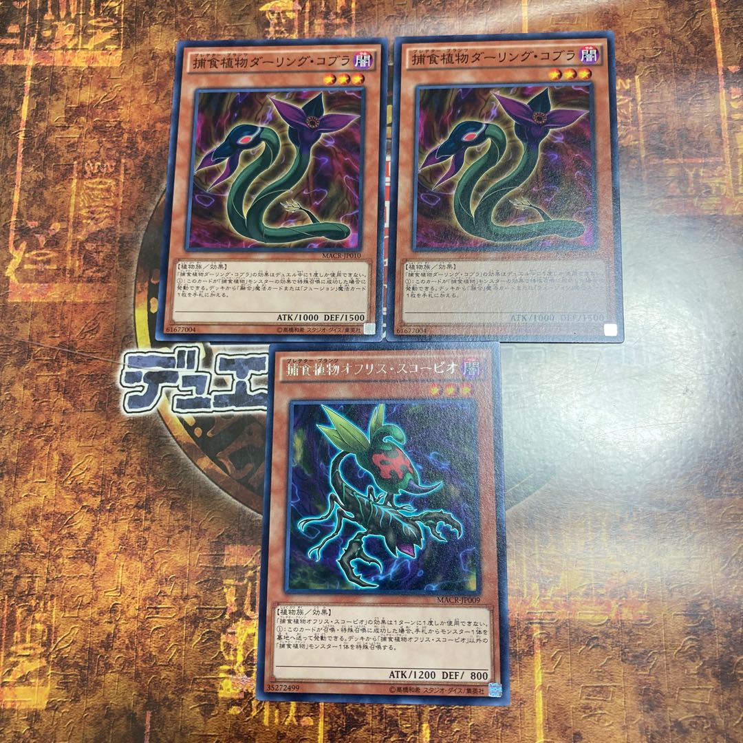 遊戯王★捕食植物オフリス・スコーピオ、ダーリング・コブラ★三枚セット★