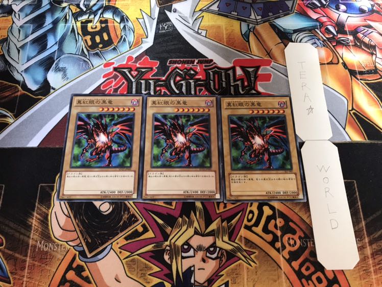 真紅眼の黒竜 ノーマル 3枚セット てら