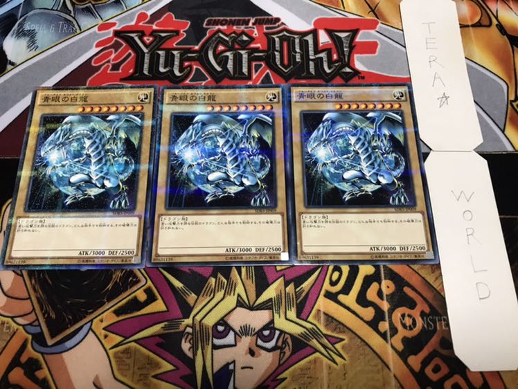 青眼の白龍 ノーマルパラレル 3枚セット てら