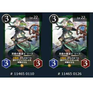 2枚セット 深緑の魔道士 リーズ