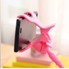 スマホ用 フレキシブルアーム スタンド ピンク スマホホルダー 曲がるスタンド