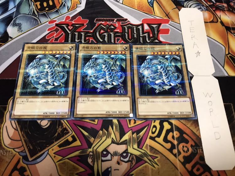 青眼の白龍 ノーマルパラレル 3枚セット てら