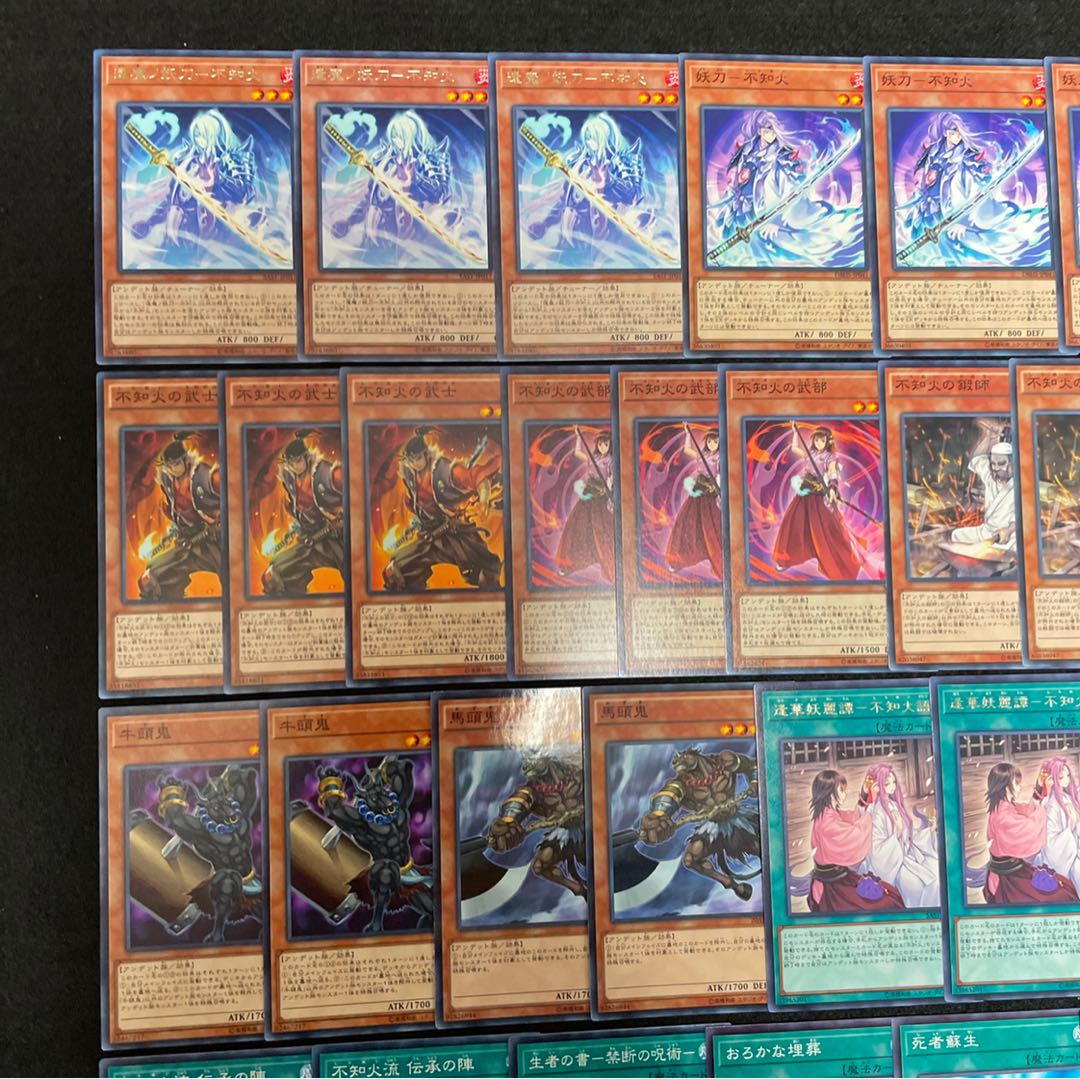 遊戯王 No.343 不知火 デッキ40枚＋15枚 麗神-不知火 妖刀-不知火