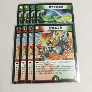 蒼龍の大地 ×4 獅子王の遺跡 ×4