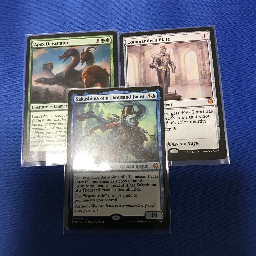 MTG 千の顔の逆嶋 頂点壊滅獣 統率者の板金鎧 三枚組