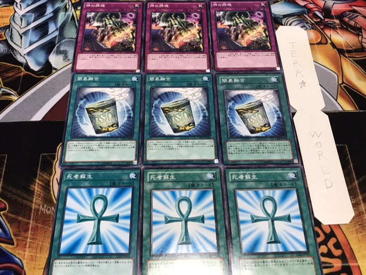 死者蘇生 簡易融合 神の摂理 ノーマル 各3枚セット まとめ てら