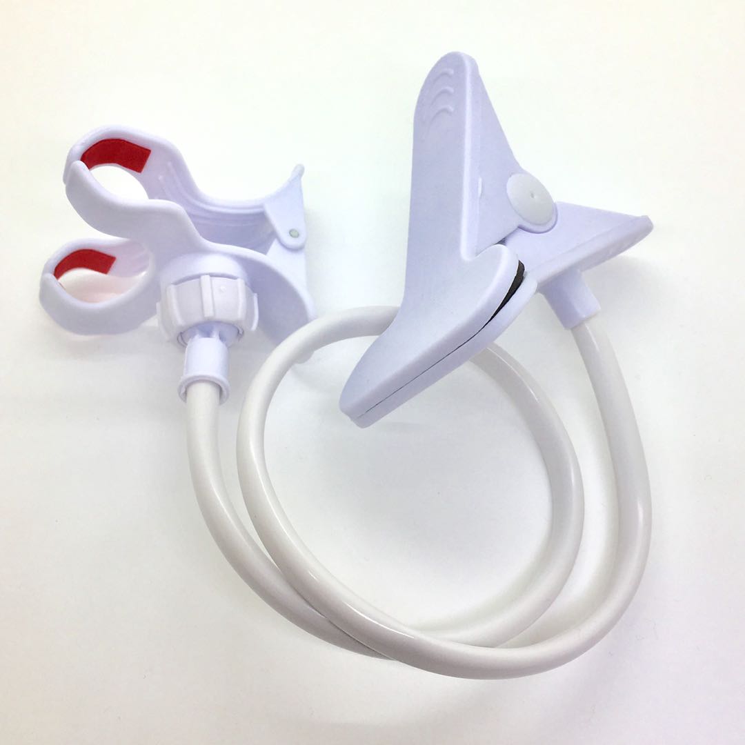 スマホ用 フレキシブルアーム スタンド ホワイト スマホホルダー 曲がるスタンド