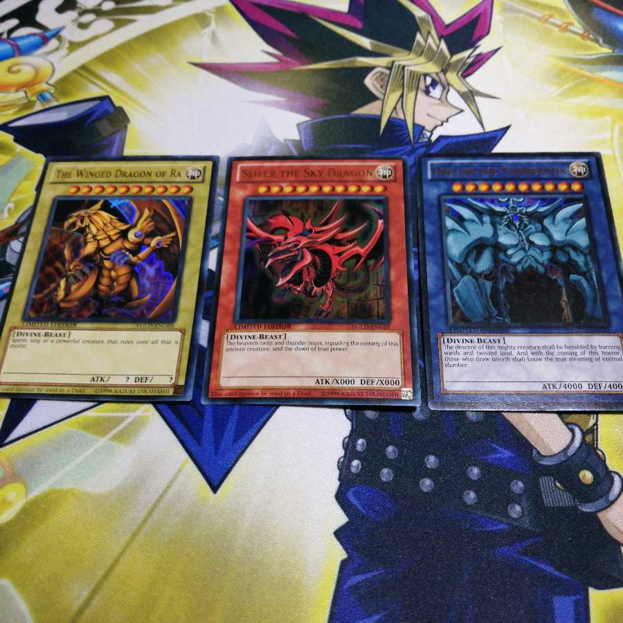 Rare and rapidly rising English version of the set of the three phantom gods.