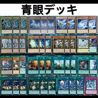 遊戯王 青眼 デッキ 本格構築 未使用スリーブ付き 高レアリティ有 青眼の亜白龍