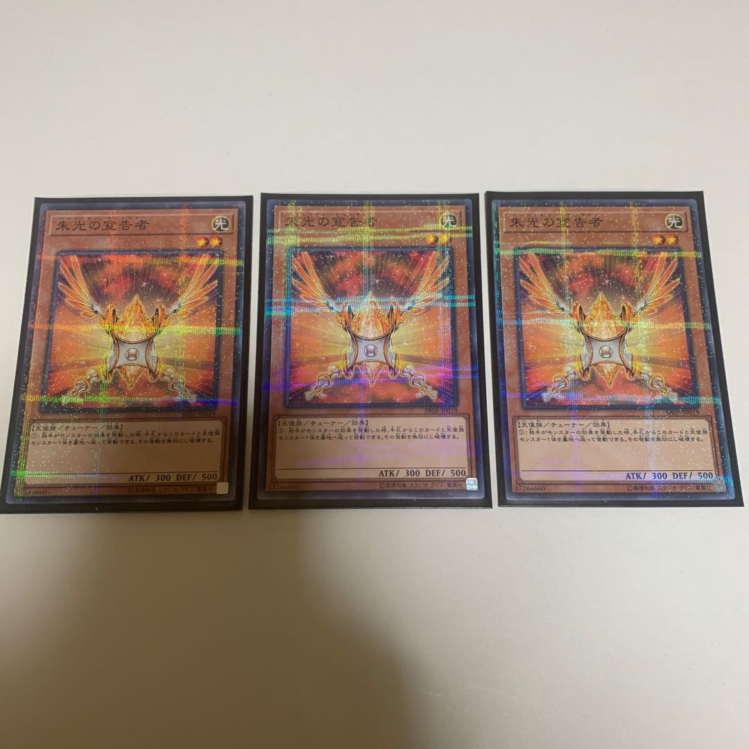 遊戯王 朱光の宣告者 パラレル ノーマル 3枚セット