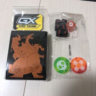 新品　リザードン  スリーブ  アクリル　どく　やけど　金属製　gxマーカー 等