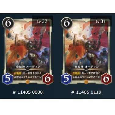 2枚セット 全知神 オーディン