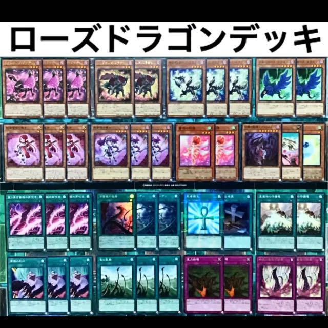 遊戯王 ローズドラゴン デッキ 本格構築 未使用スリーブ付き
