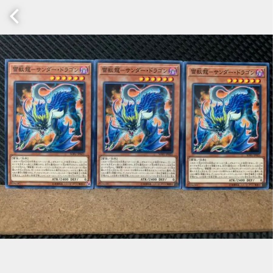 【ぽぽたん】遊戯王 4080 雷獣龍-サンダー・ドラゴン 3枚 ノーマル