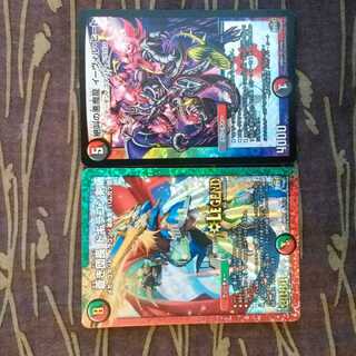 2枚セット　絶叫の悪魔龍 イーヴィル・ヒート　蒼き団長 ドギラゴン剣