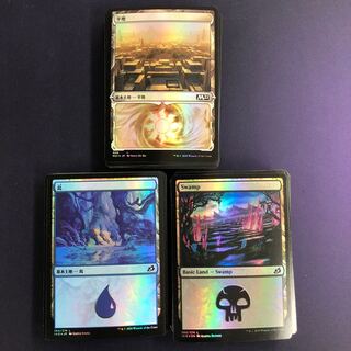 基本土地Foil 約100枚セット！山・沼・島・森・平地 30枚