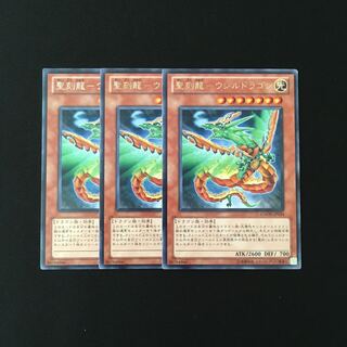 b8 聖刻龍-ウシルドラゴン レア 3枚セット 遊戯王 トレトレ
