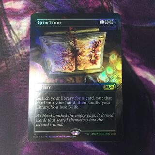 MTG FOIL 不気味な教示者 拡張アート