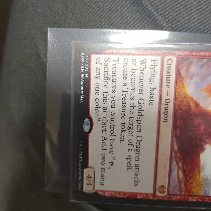 黄金架のドラゴン　MTG 　英語版　Goldspan dragon