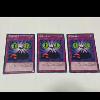遊戯王 黒猫の睨み 3枚　型番あ-2396