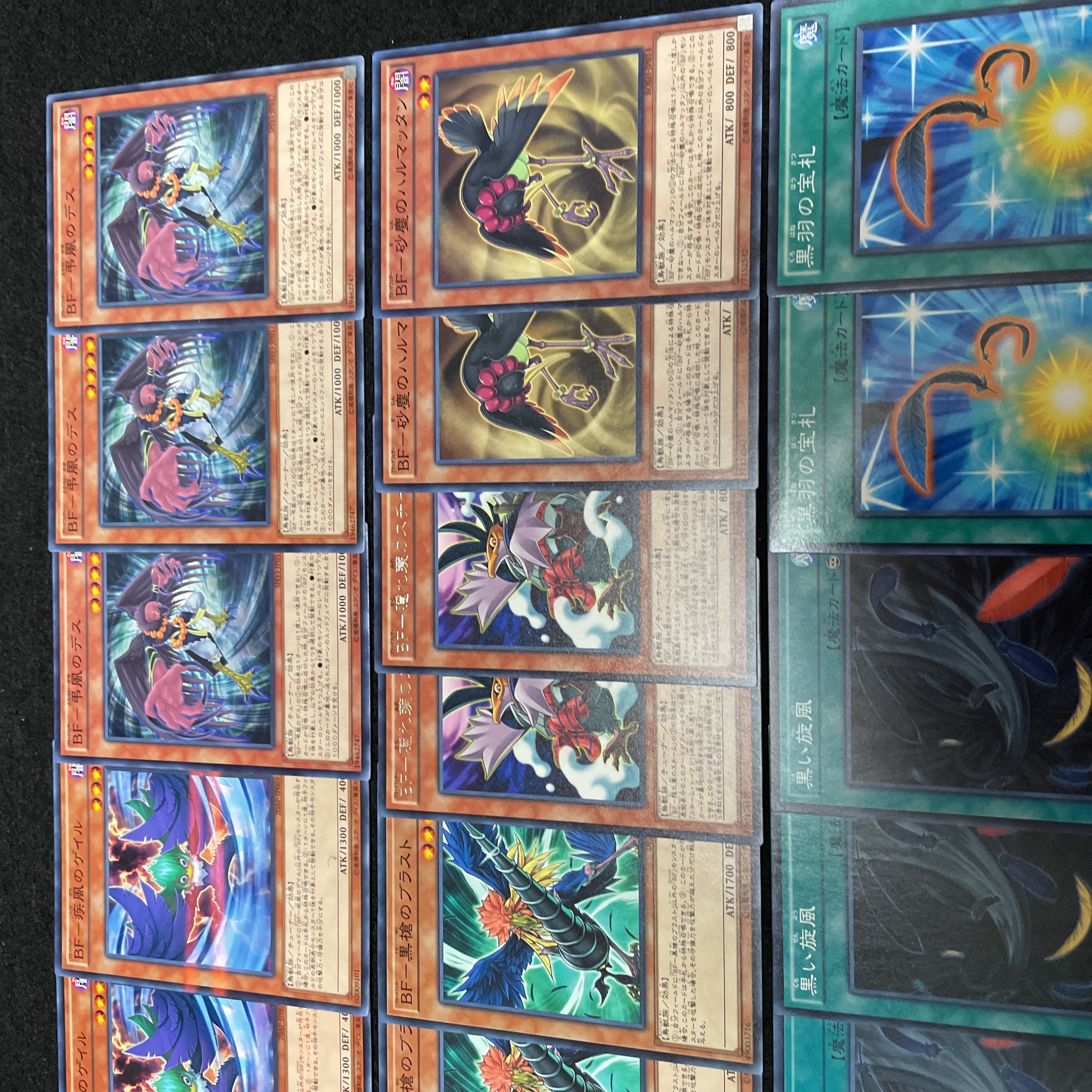 遊戯王 No.421 旋風 BF デッキ40枚+15枚 玄翼竜 黒羽