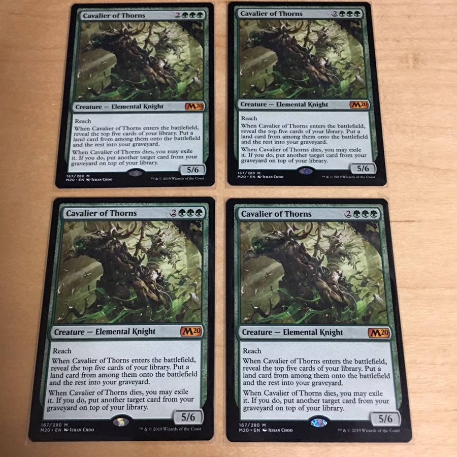 茨の騎兵/Cavalier of Thorns 英4枚