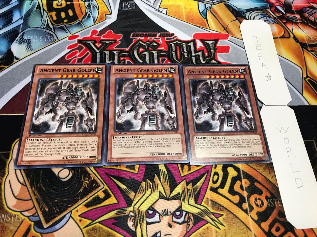 English Ancient Gear Golem Black Rare Set of 3 Tera