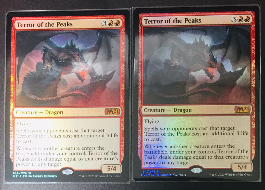 MTG  FOIL 峰の恐怖 M21 英2枚