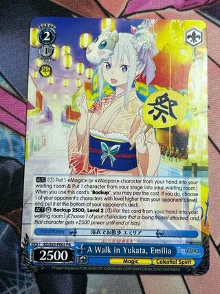 Weiss Schwarz WS PR Strolling in Yukata Emilia English