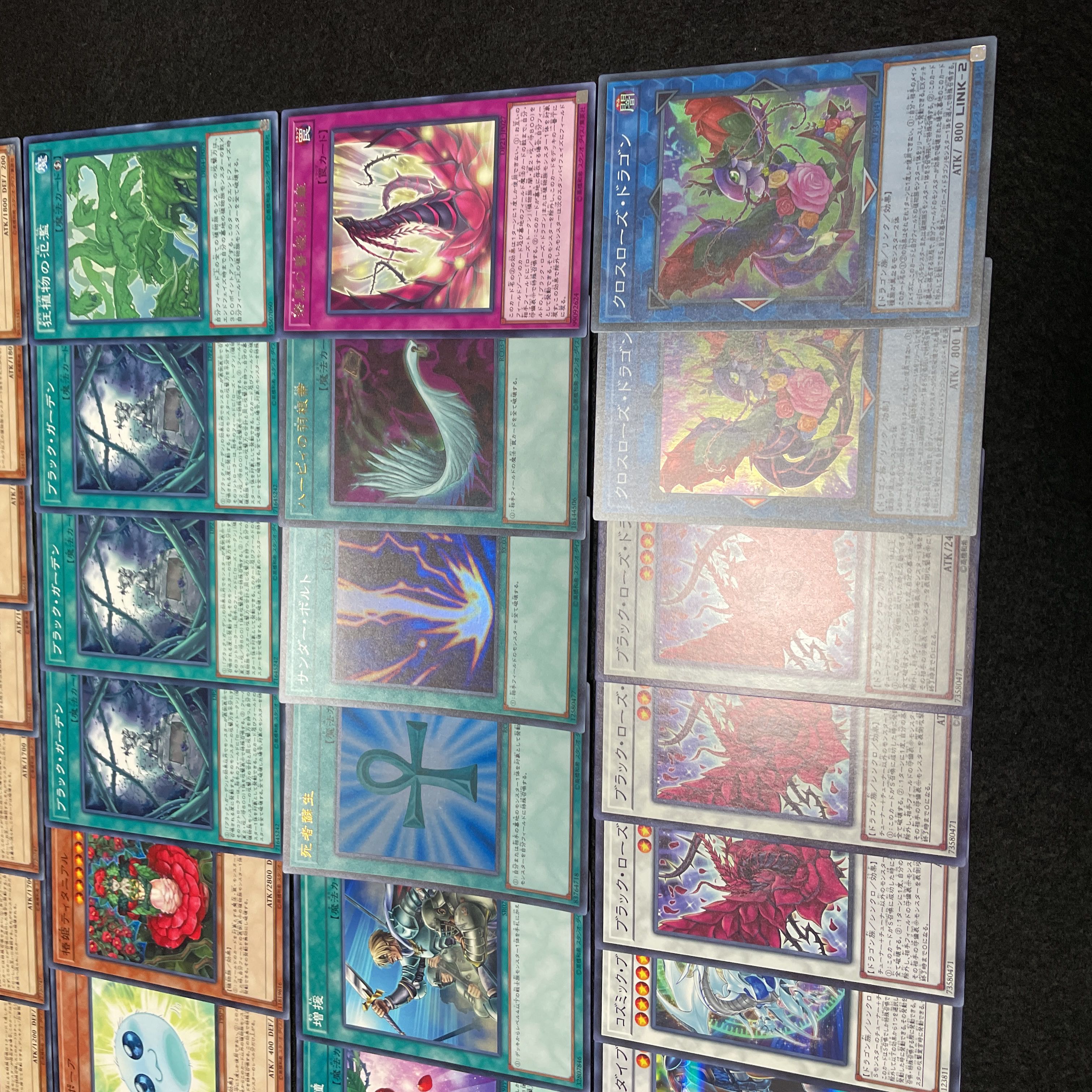 遊戯王 No.438 ローズドラゴン デッキ40枚＋15枚 ブラック