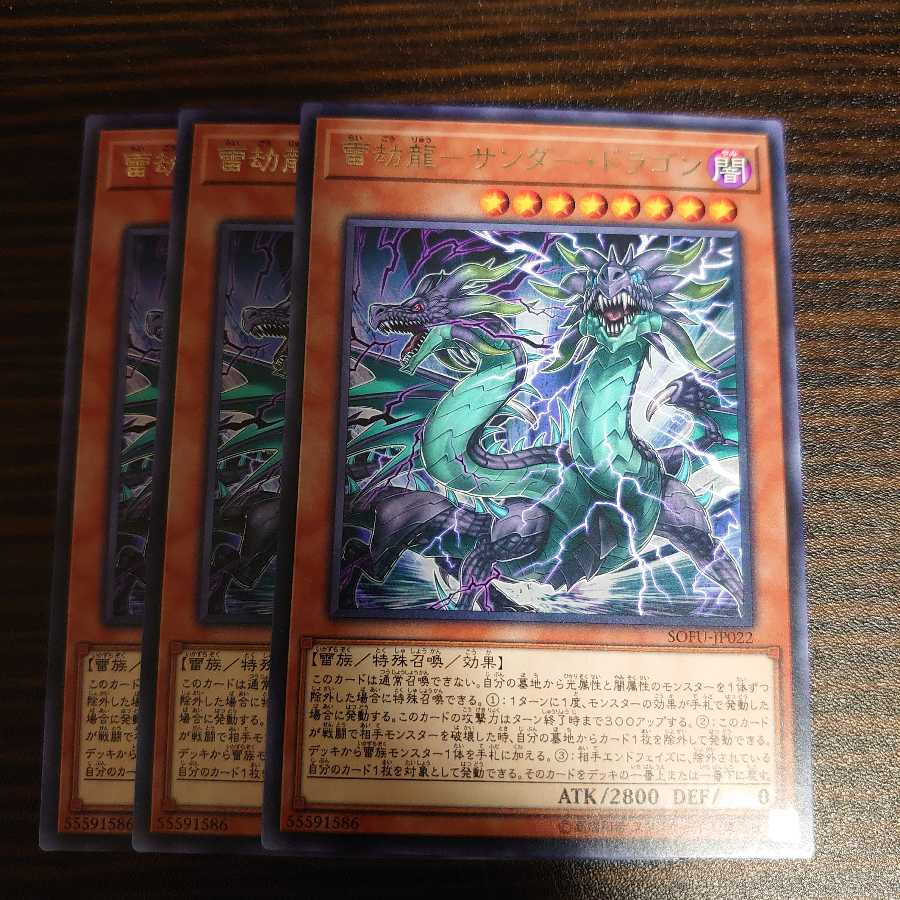 雷劫龍-サンダー・ドラゴン　レア　3枚セット
