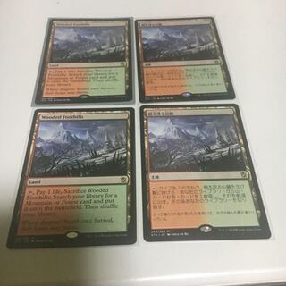 樹木茂る山麓 4枚