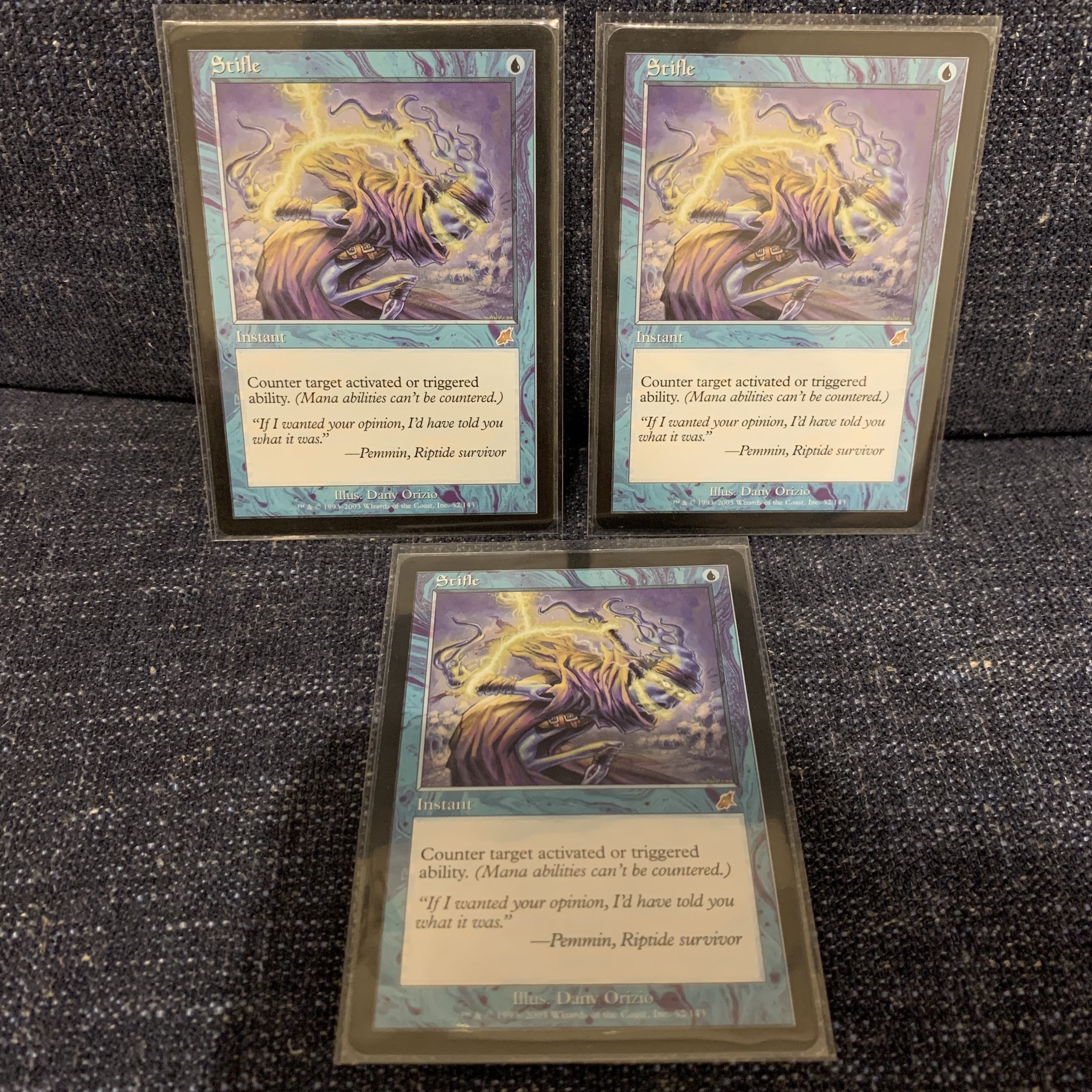 【初版】もみ消し/Stifle 3枚 英語 SCG MTG