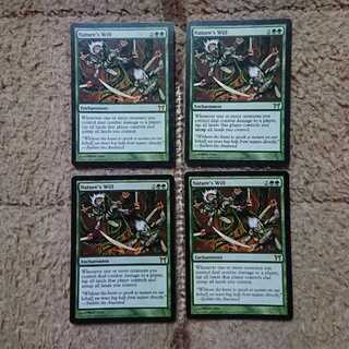 MTG 自然の意志 英語 4枚セット 4枚