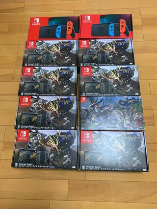 switch モンスターハンターライズスペシャルエディション9個　ネオン2個