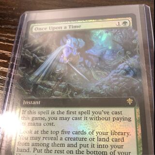 mtg むかしむかし 英語 拡張アート foil