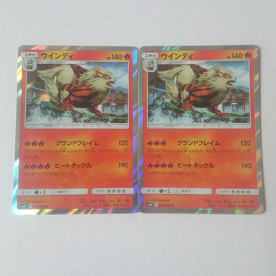 Arcanine 2 copies R 009/095 SM10 Double Bulette's [Moru].