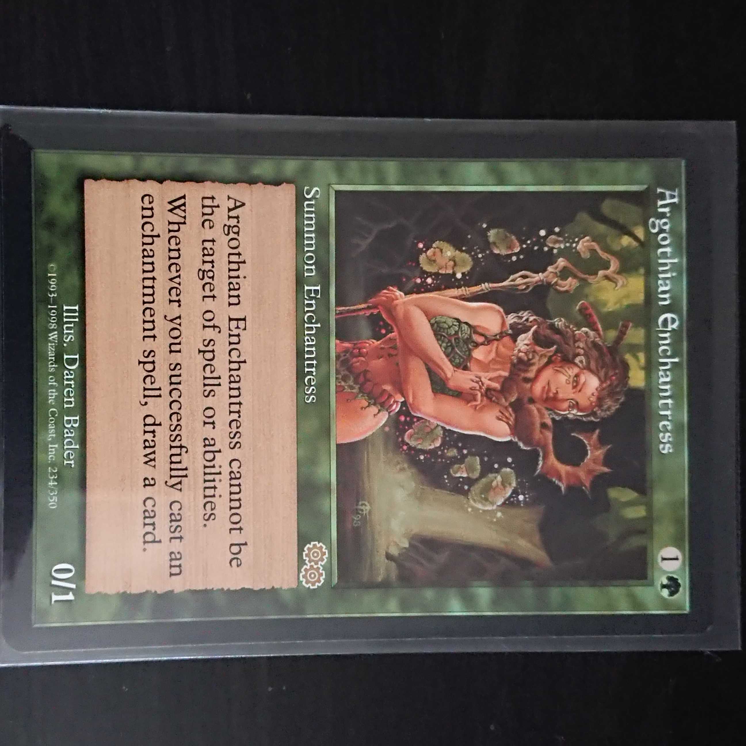 MtG ウルザズ・サーガ アルゴスの女魔術師 レア 英語 1枚