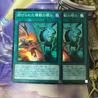 妨げられた壊獣の眠り　スーパーレア　2枚